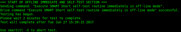smartmontools test