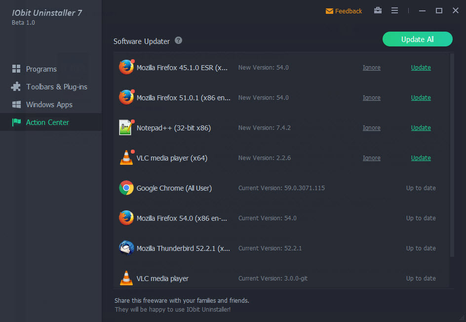 software updates iobit uninstaller 7