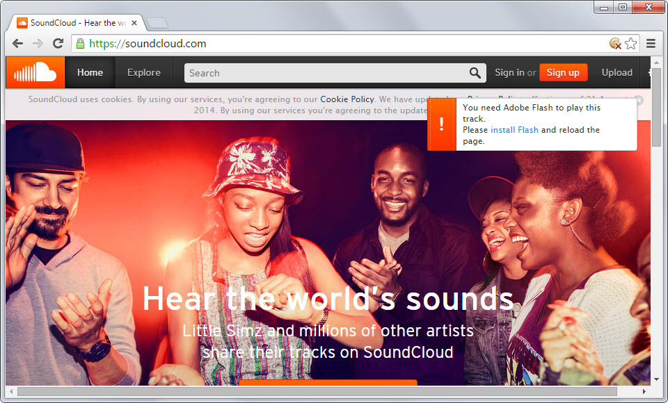 soundcloud flash