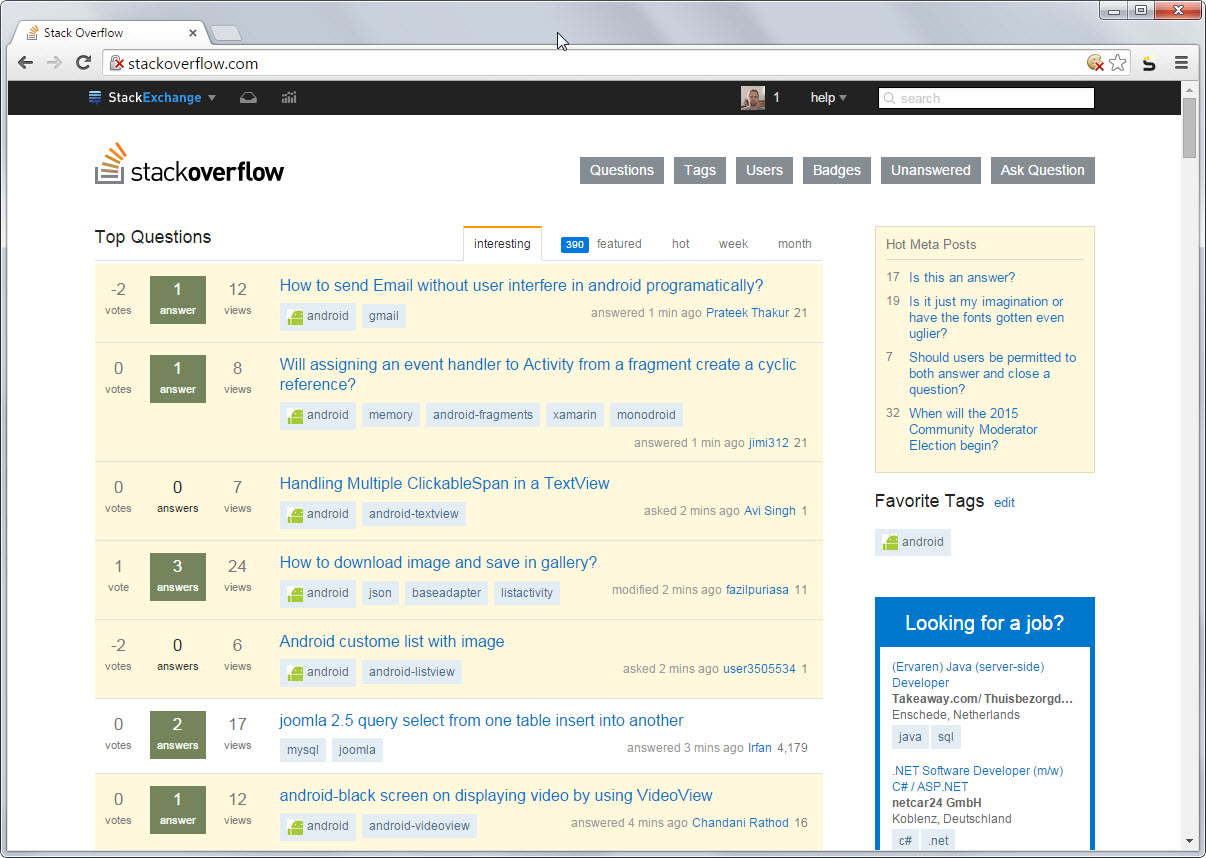 stackoverflow personalization