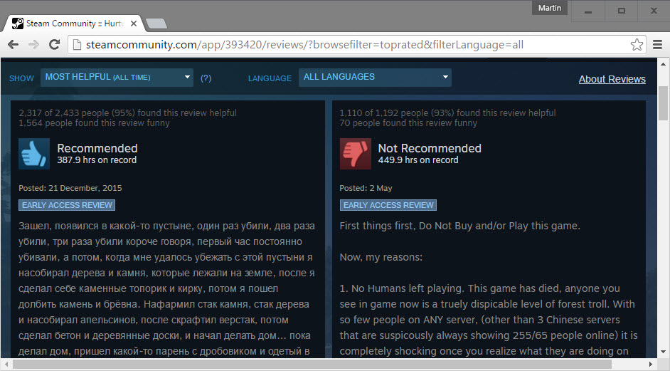 steam all reviews