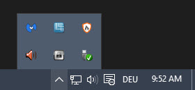 system tray