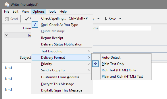 thunderbird compose