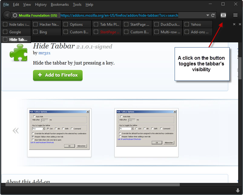 toggle tabbar