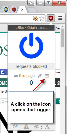 ublock origin logger