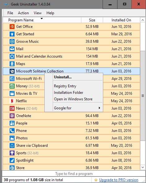 uninstall windows apps