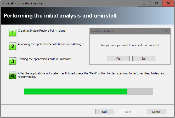 uninstallation step 4