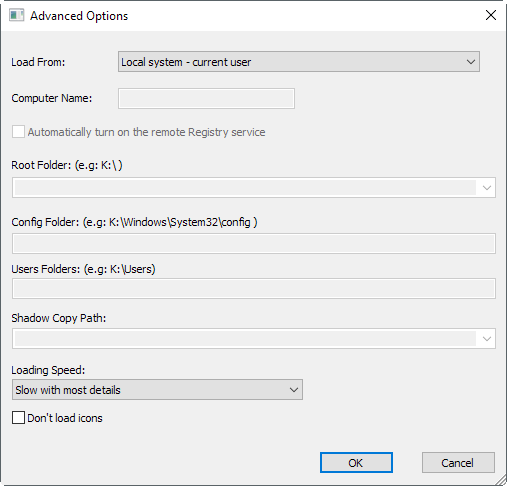 uninstallview advanced options