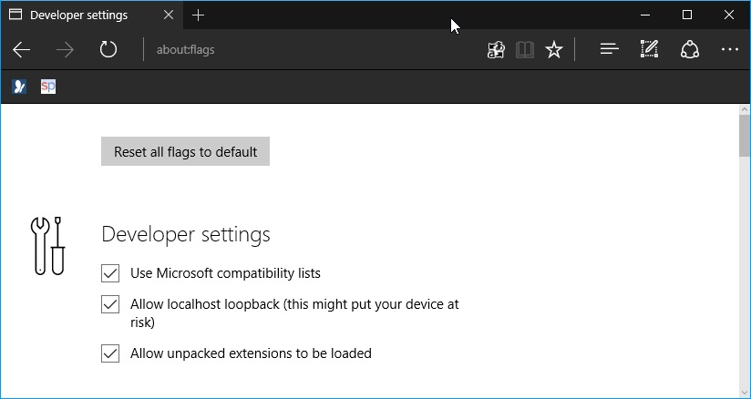 unpacked extensions