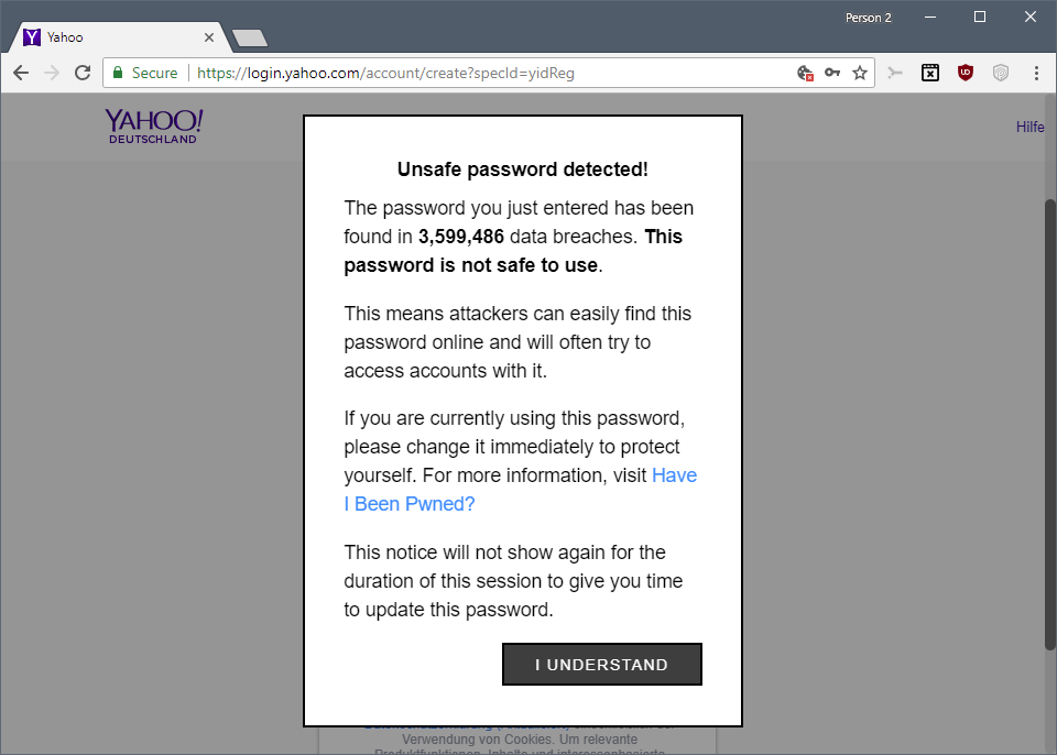 unsafe password check