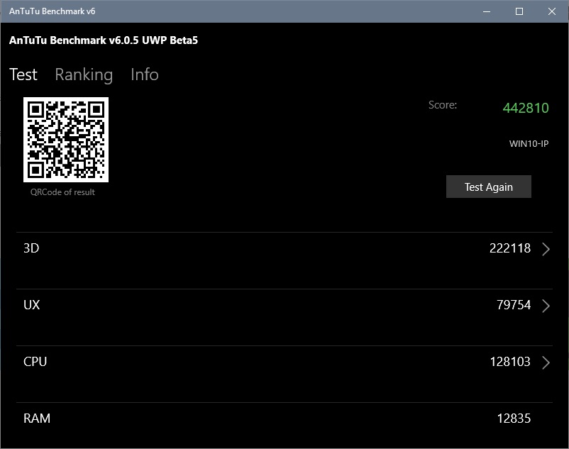uwp benchmark