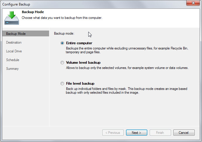 veeam endpoint backup free