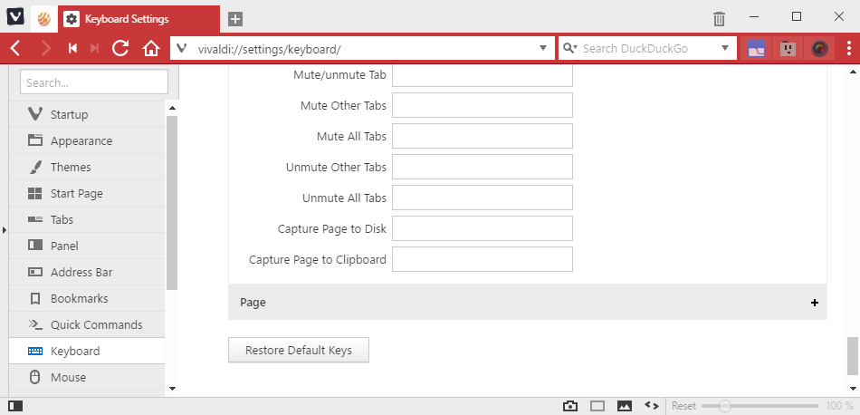 vivaldi mute keyboard