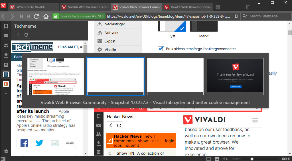vivaldi tab cycling