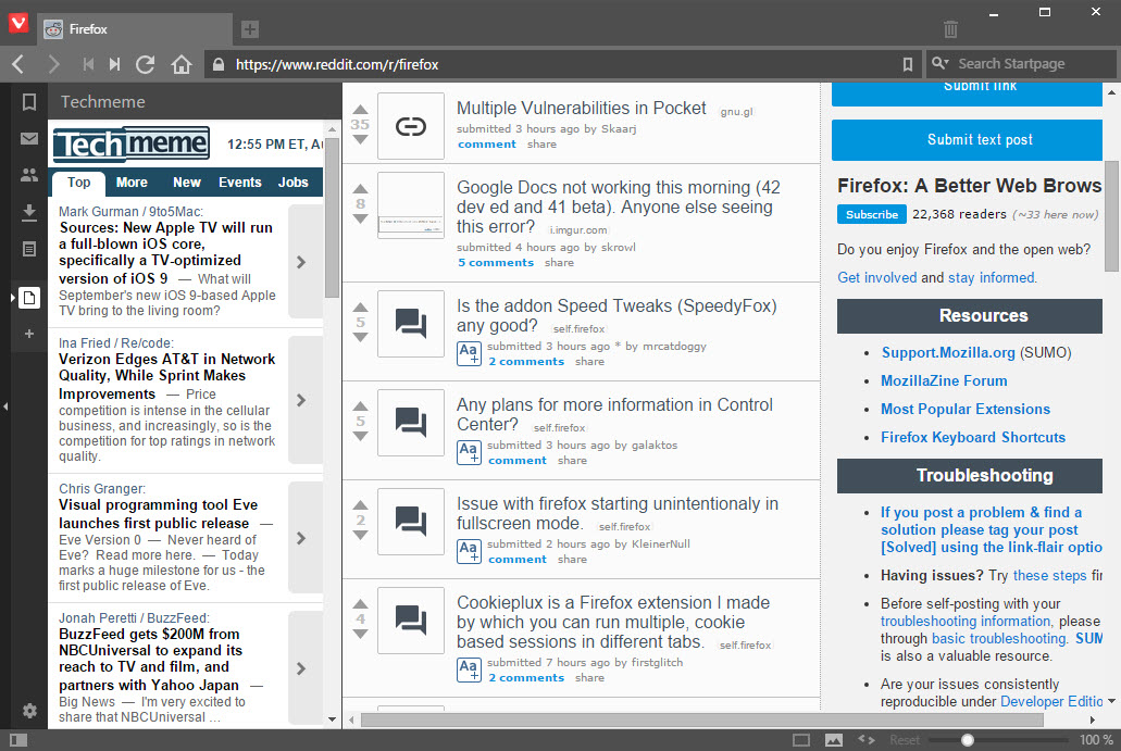vivaldi web panels