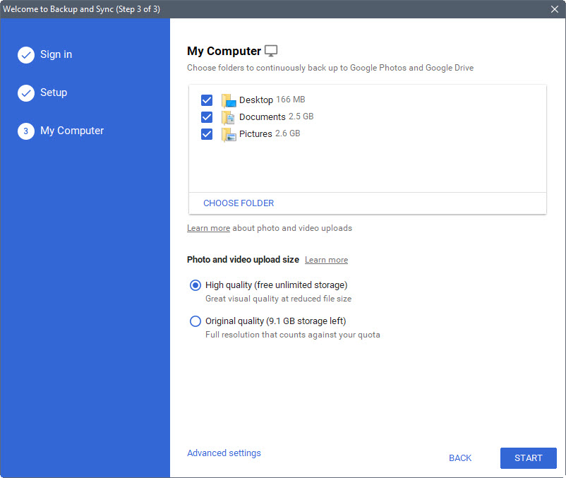 welcome to backup and sync