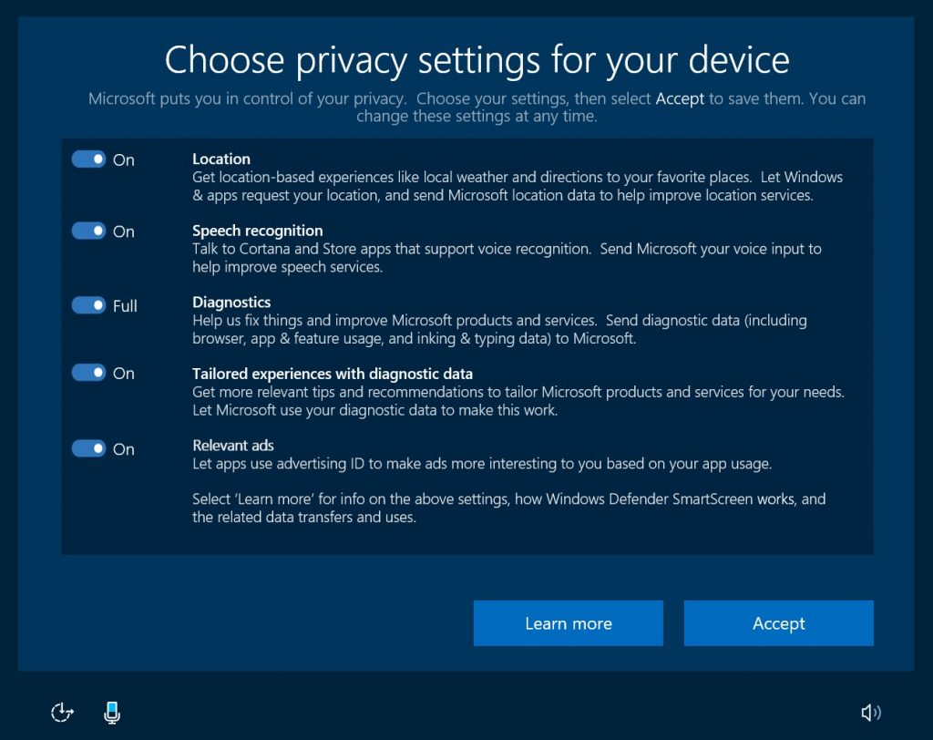 windows 10 creators update privacy