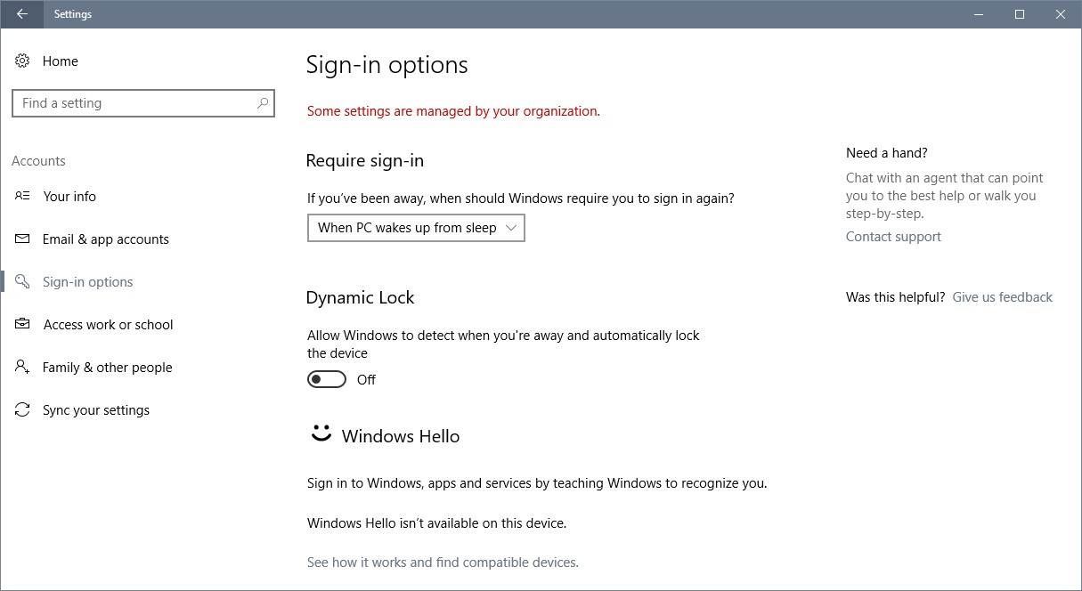 windows 10 dynamic lock