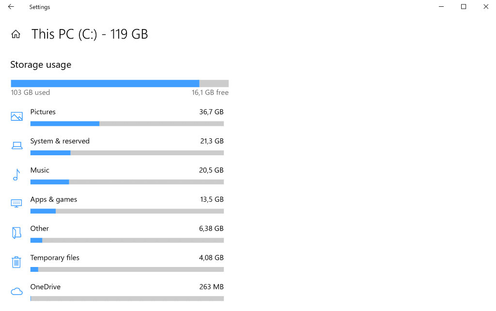 windows 10 storage updates