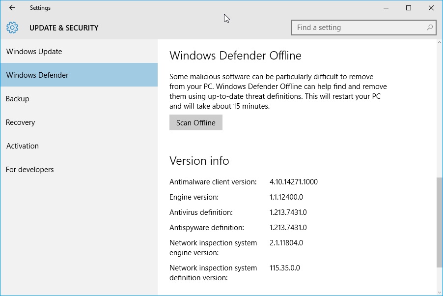 windows defender offline