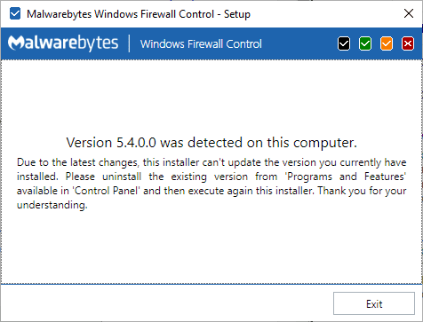 windows firewall control update