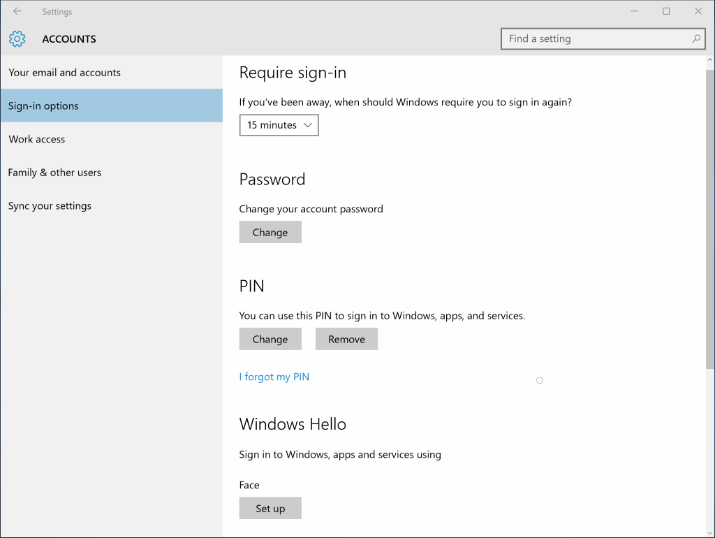 windows hello