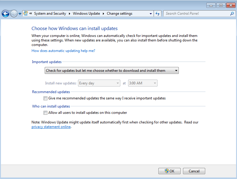 windows manual updates