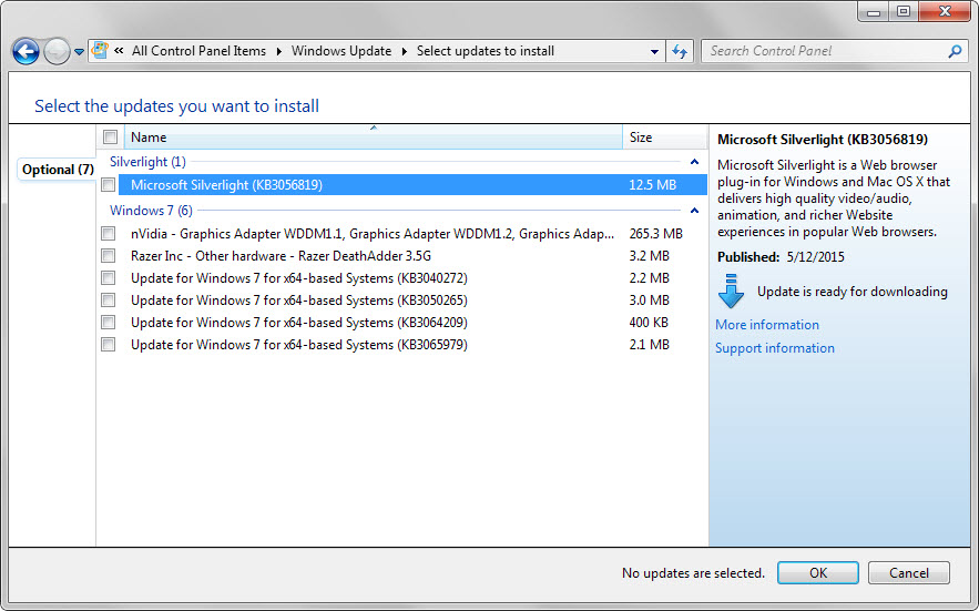 windows updates optional june 2015