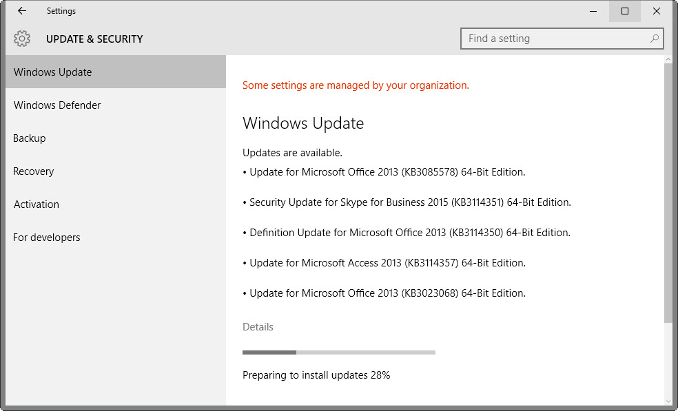 windows updates