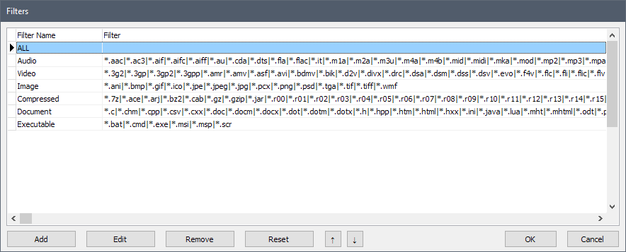 wizfile filters