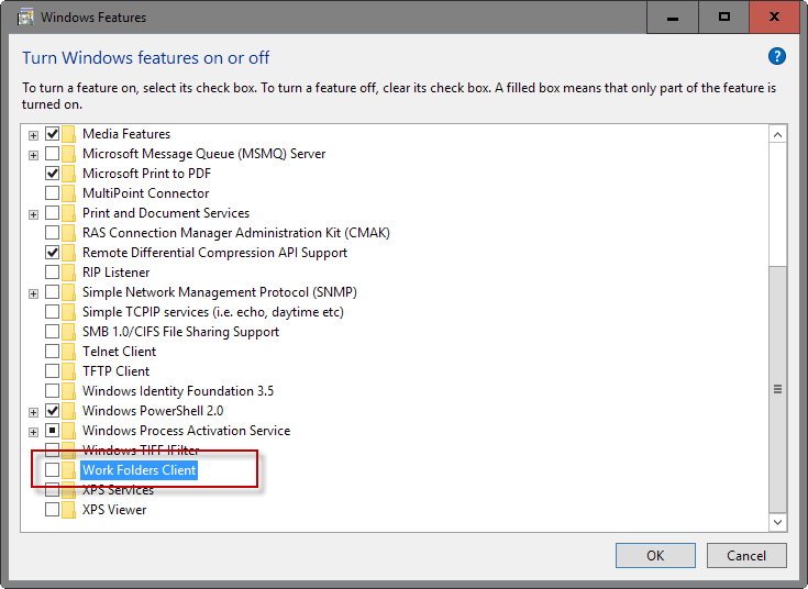 work folders client