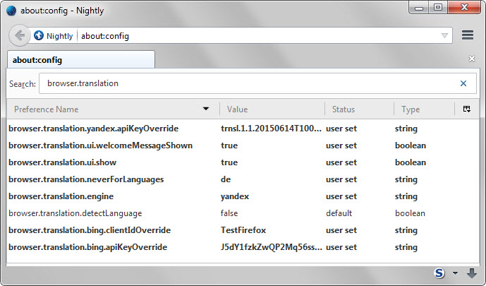 yandex translation firefox