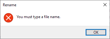 you must type a file name