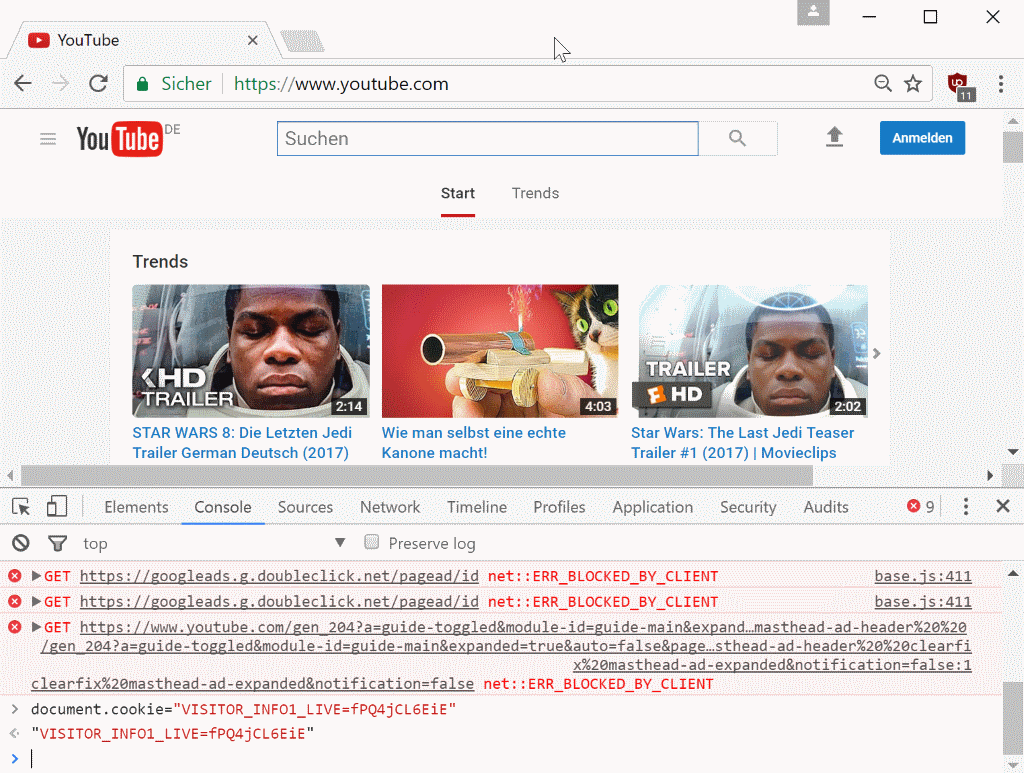 youtube chrome dark mode