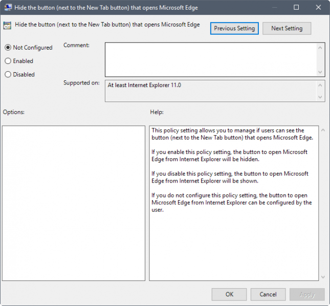 edge hide button group policy