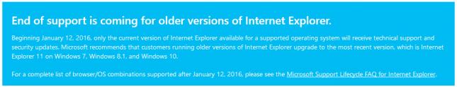 end of support internet explorer
