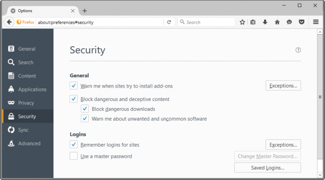 firefox download security