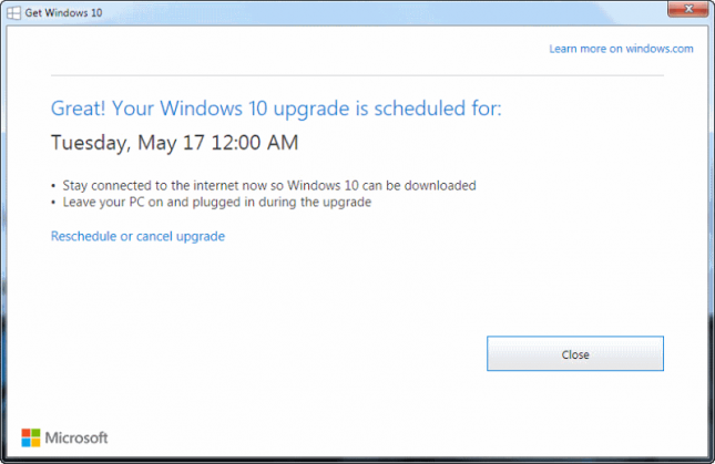 Sneaky Windows 10 Upgrade schedule prompts | ComTek Computer Services Inc.