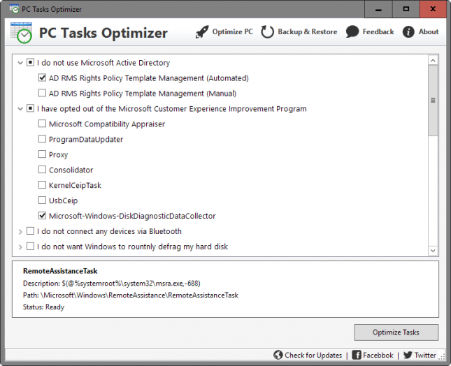 pc tasks optimizer