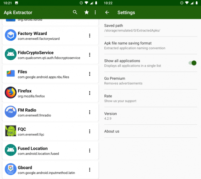 save android apps apk