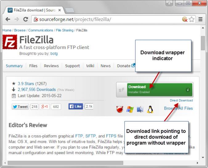 sourceforge download wrapper