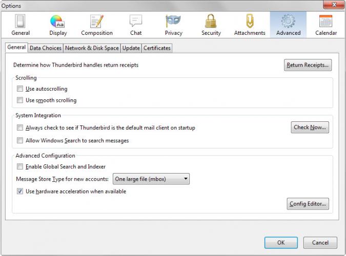 thunderbird config editor