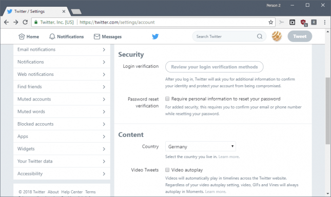 twitter login verification